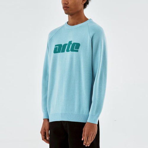 Arte Antwerp Klee Logo Sweater Licht Blauw