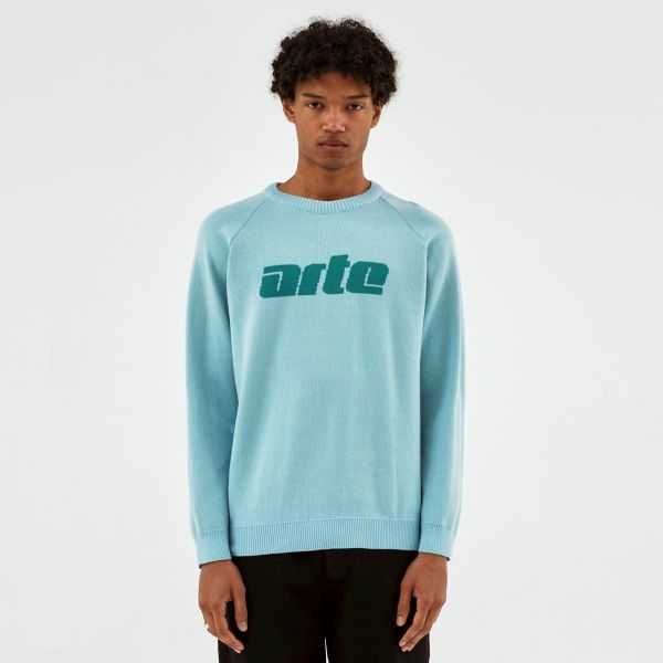 Arte Antwerp Klee Logo Sweater Licht Blauw