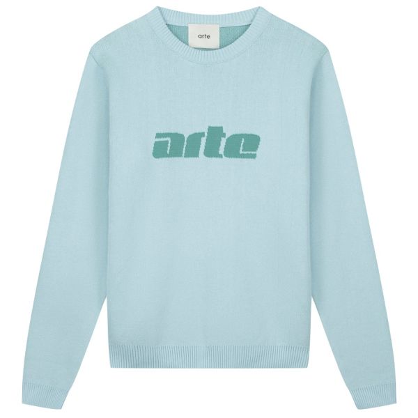 Arte Antwerp Klee Logo Sweater Licht Blauw