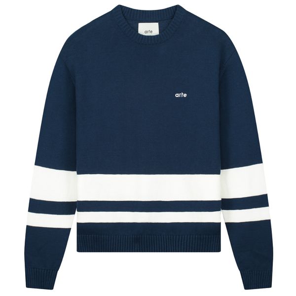 arte antwerp knitted sweater navy