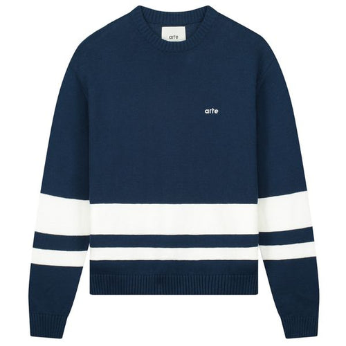 arte antwerp knitted sweater navy