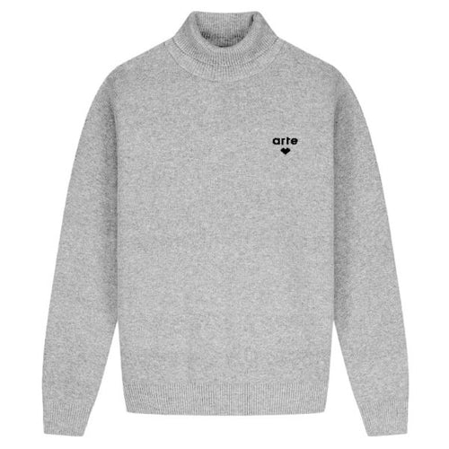 Arte Antwerp Kole Logo Turtle Neck Sweater Grijs