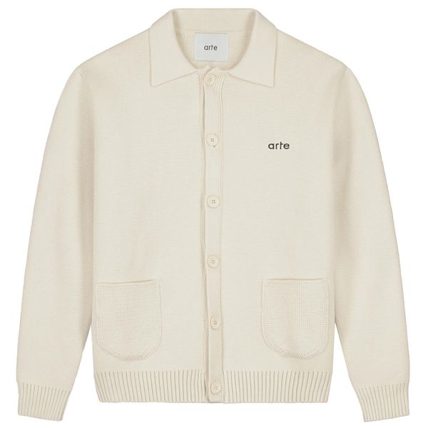 arte antwerp kyle pocket knit vest beige