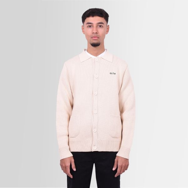 arte antwerp kyle pocket knit vest beige