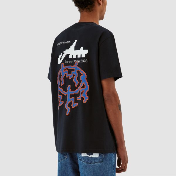 Arte Antwerp Tommy Back Pixel Dancers T-shirt Navy