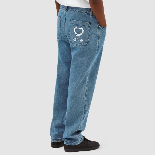 Arte Antwerp Poage Back Heart Jeans Blauw