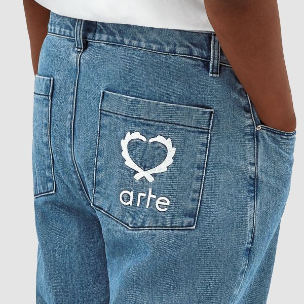 Arte Antwerp Poage Back Heart Jeans Blauw