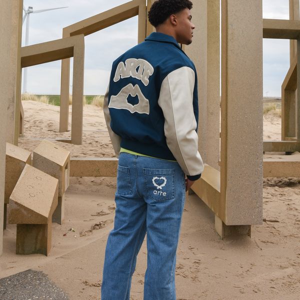 Arte Antwerp Poage Back Heart Jeans Blauw