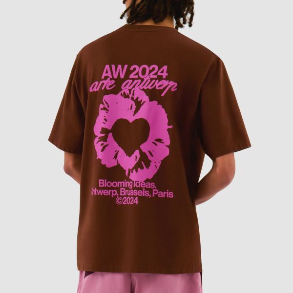 Arte Antwerp Rose T-shirt Bruin