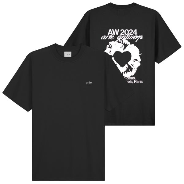 Arte Antwerp Rose T-shirt Zwart