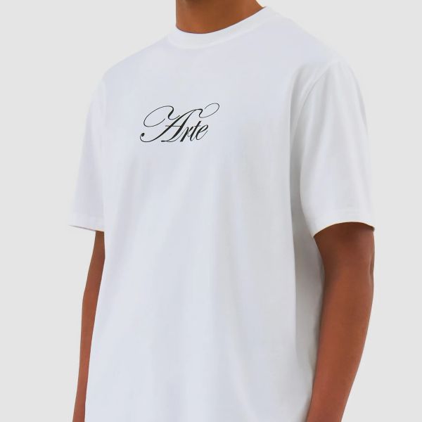 Arte Antwerp Script Logo T-shirt Wit