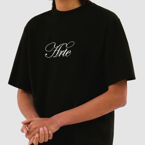Arte Antwerp Script Logo T-shirt Zwart
