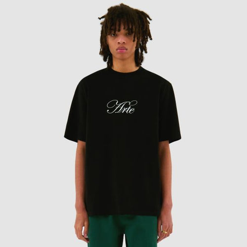 Arte Antwerp Script Logo T-shirt Zwart