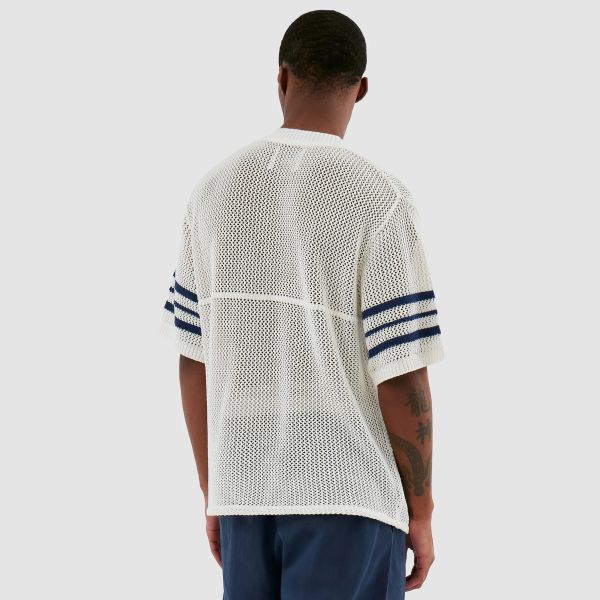 Arte Antwerp Shane Knit Stripe Oversized T-shirt Wit