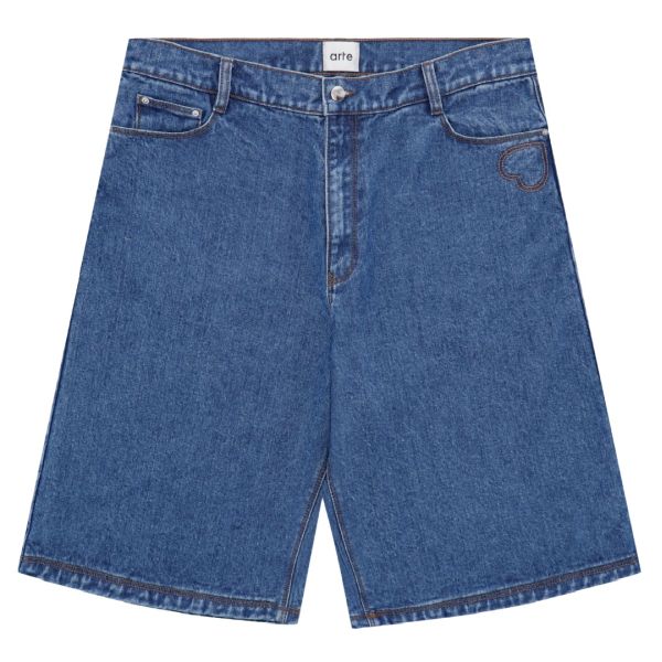 Arte Antwerp Silvain Heart Detail Korte Broek Blauw