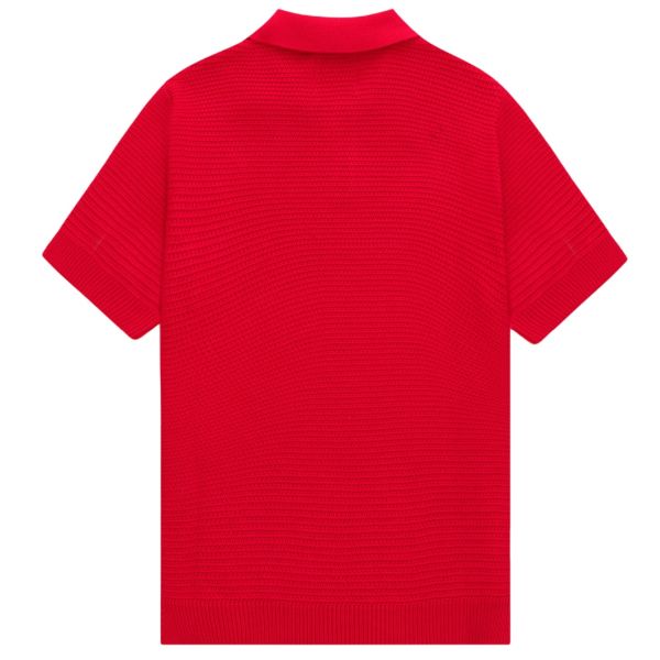 Arte Antwerp Simon Knitted Polo Rood