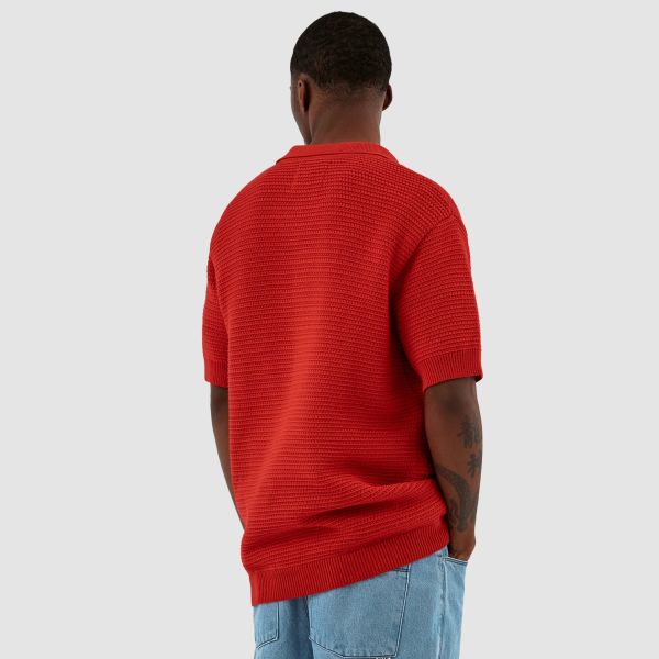 Arte Antwerp Simon Knitted Polo Rood