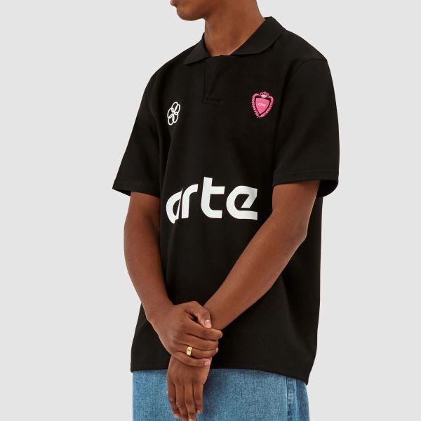 Arte Antwerp Simon Knitted Polo Zwart