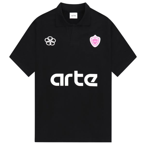 Arte Antwerp Simon Knitted Polo Zwart