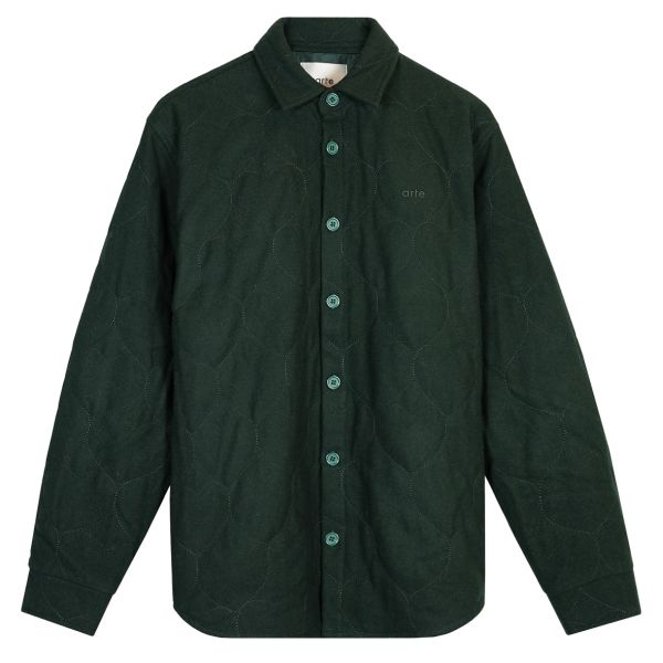 Arte Antwerp Stockton Padded Overshirt Donker Groen