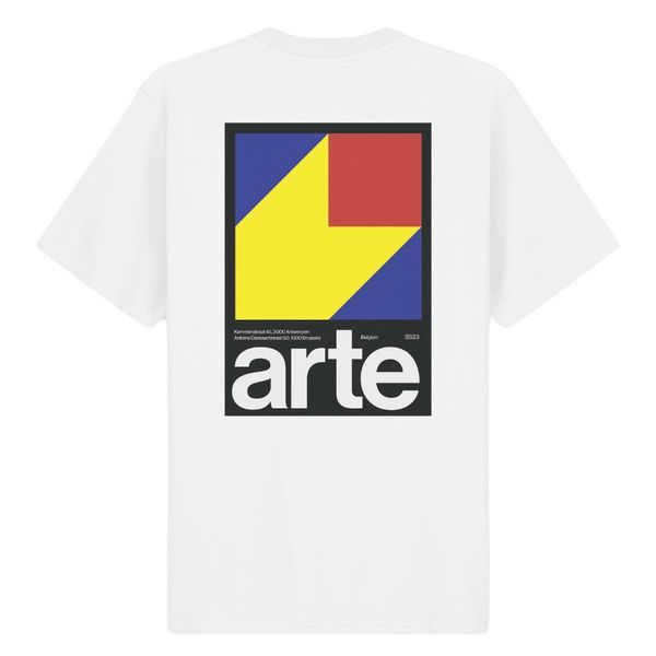 arte antwerp taut back Y print t-shirt wit