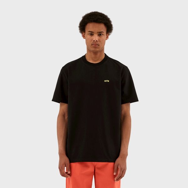 arte antwerp taut back Y print t-shirt zwart
