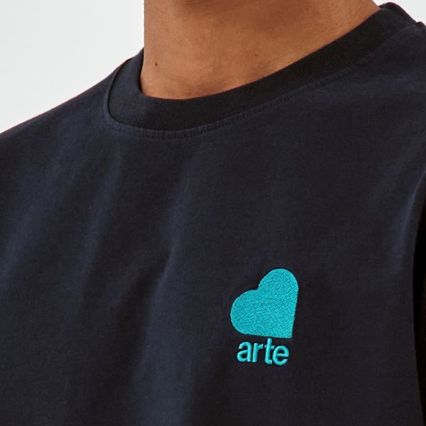 Arte Antwerp Taut Heart Logo T-shirt Navy
