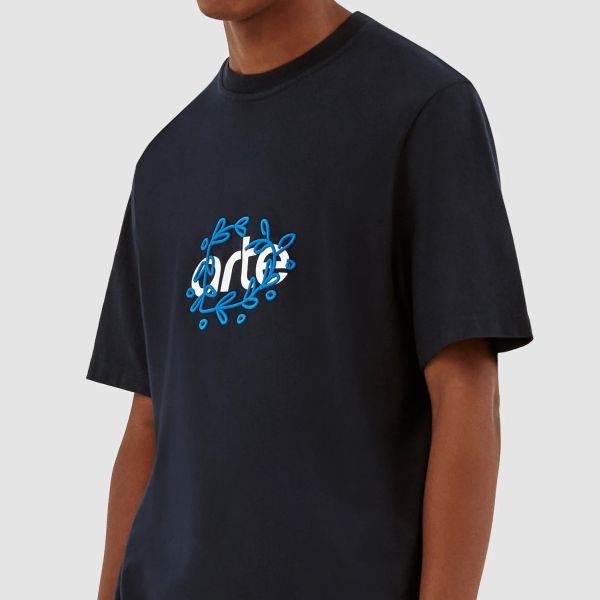 Arte Antwerp Teo Arte Front T-shirt Navy