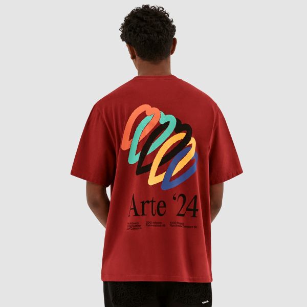 Arte Antwerp Teo Back Hearts T-shirt Bordeaux