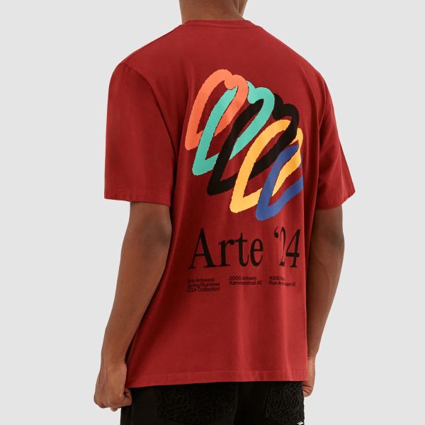 Arte Antwerp Teo Back Hearts T-shirt Bordeaux