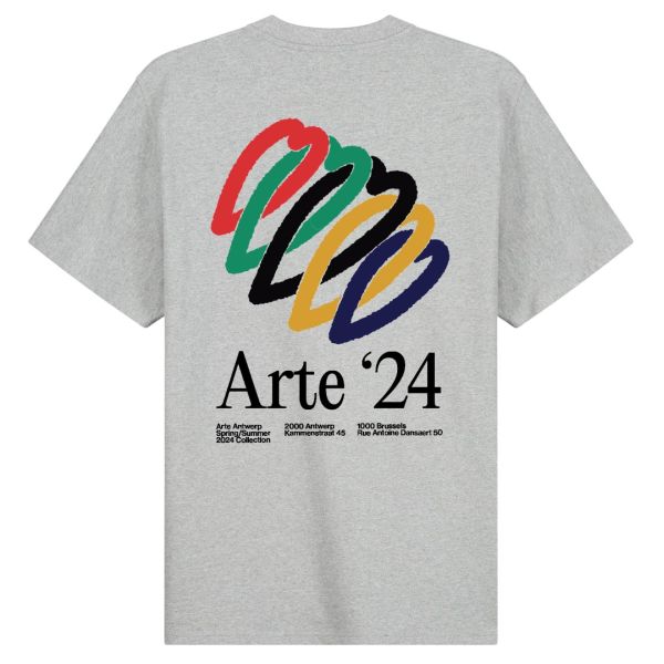 Arte Antwerp Teo Back Hearts T-shirt Grijs