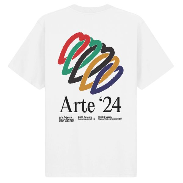 Arte Antwerp Teo Back Hearts T-shirt Wit