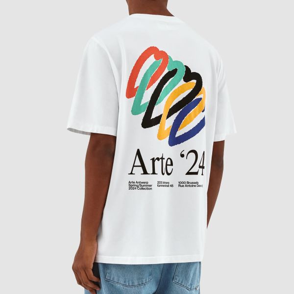 Arte Antwerp Teo Back Hearts T-shirt Wit