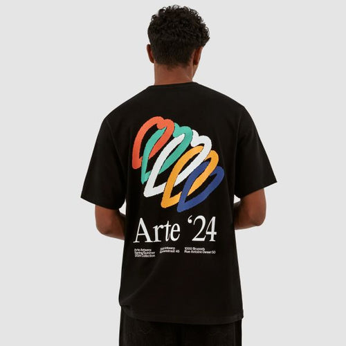 Arte Antwerp Teo Back Hearts T-shirt Zwart