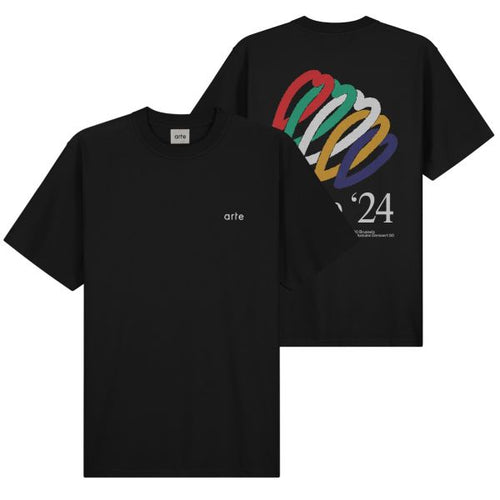 Arte Antwerp Teo Back Hearts T-shirt Zwart