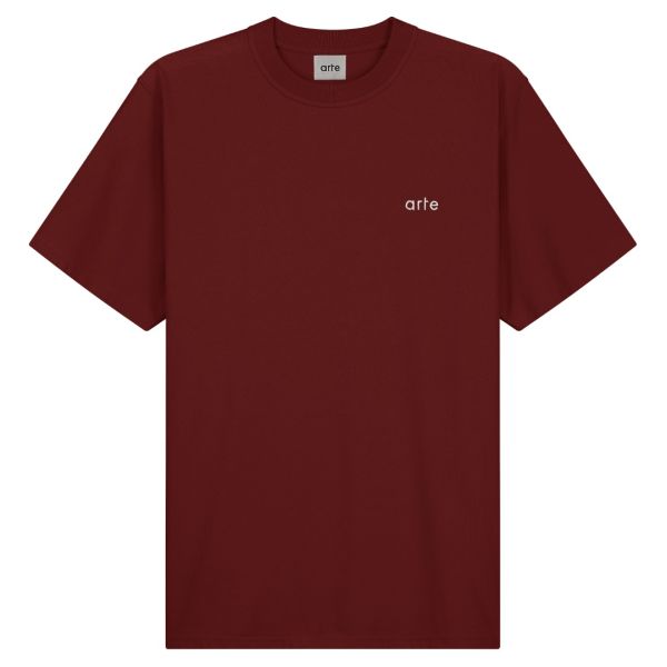 Arte Antwerp Teo Back Rings T-shirt Bordeaux