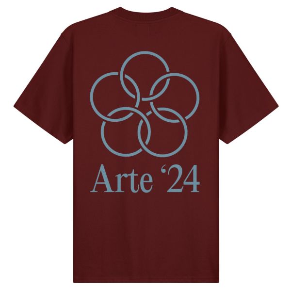 Arte Antwerp Teo Back Rings T-shirt Bordeaux