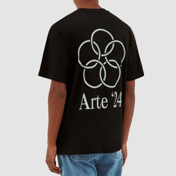 Arte Antwerp Teo Back Rings T-shirt Zwart