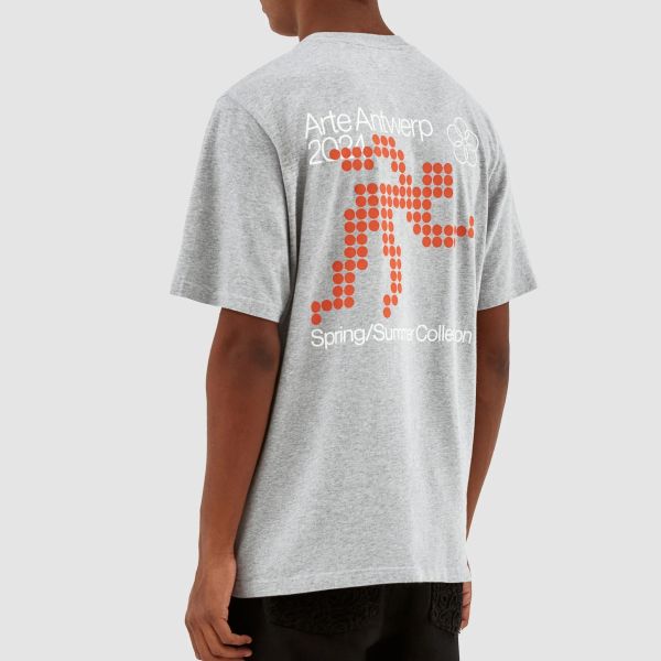 Arte Antwerp Teo Back Runner T-shirt Grijs