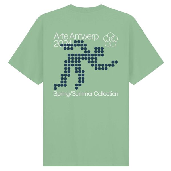 Arte Antwerp Teo Back Runner T-shirt Groen