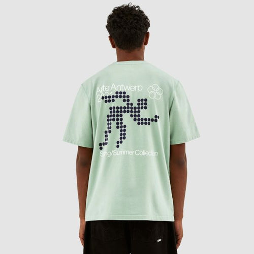 Arte Antwerp Teo Back Runner T-shirt Groen