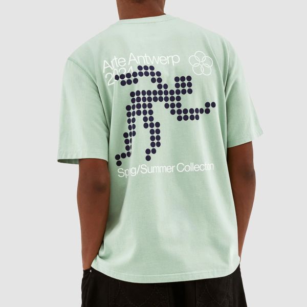 Arte Antwerp Teo Back Runner T-shirt Groen