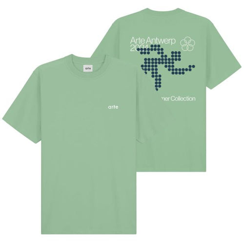 Arte Antwerp Teo Back Runner T-shirt Groen