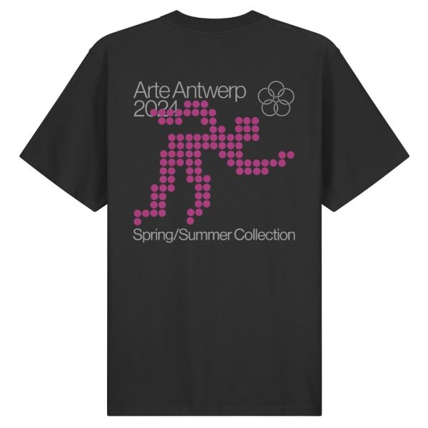 Arte Antwerp Teo Back Runner T-shirt Zwart