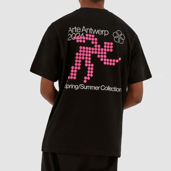 Arte Antwerp Teo Back Runner T-shirt Zwart