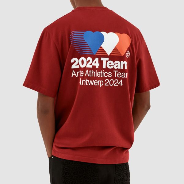 Arte Antwerp Teo Back Team T-shirt Bordeaux