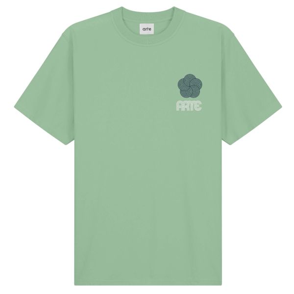 Arte Antwerp Teo Circle Flower T-shirt Groen