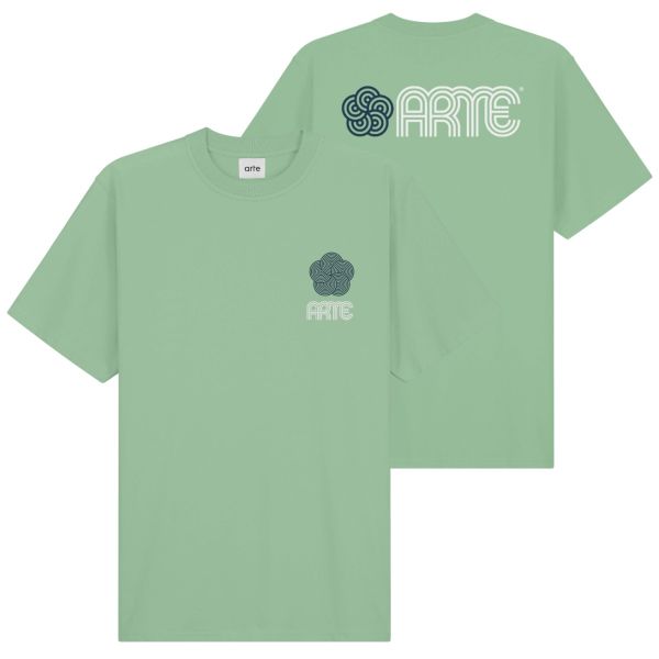 Arte Antwerp Teo Circle Flower T-shirt Groen