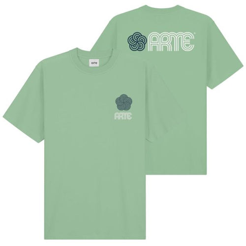 Arte Antwerp Teo Circle Flower T-shirt Groen