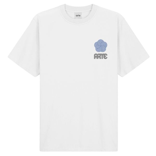 Arte Antwerp Teo Circle Flower T-shirt Wit